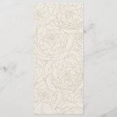 Menu Brown rose beige mariage (Dos)