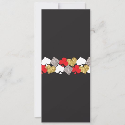 Menu Bruiloftsreceptie Las Vegas Casino Kaart (Achterkant)