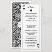 Menu Bruiloftsreceptie Speelkaarten Aas van Schopp Kaart (Voorkant / Achterkant)