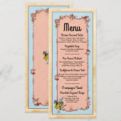 Menu Bruiloftsreceptie Wonderland Konijn Kaarten (Voorkant / Achterkant)