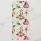 Menu Brunch de Pâques de Lapin Floral (Dos)