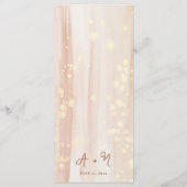 Menu Brush Gold & Terracotta Script Monogram Mariage (Dos)