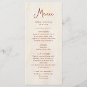 Menu Brush Gold & Terracotta Script Monogram Mariage (Devant)