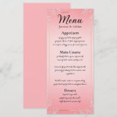 Menu Bubblegum Blush Wedding (Devant / Derrière)