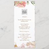 Menu BUDGET BOHO Mariage Inviter téléchargement numériq (Dos)