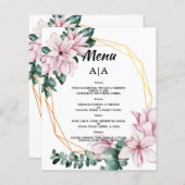 Menu Budget/Mariage/Menu plat. (Devant / Derrière)