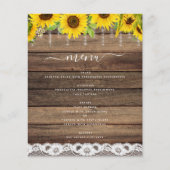 Menu Budget Rustique Tournesol Ferme Rustique (Devant)