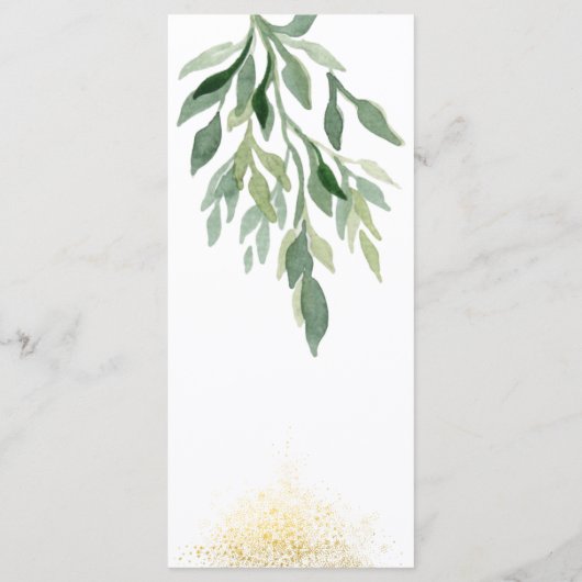 Menu Buffet de Mariage de nom d'hôte unique (Dos)