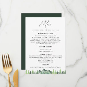 Menu Buffet des montagnes de la forêt de Woodland