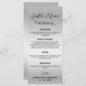 Menu Buffet Mariage Argent (Devant / Derrière)
