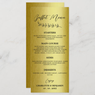 Menu Buffet Mariage Gold Metal