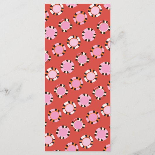 Menu Buffet Mariage Las Vegas Poker Chip Dice (Dos)