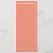 Menu Buffet Mariage Peach & Red Heart (Dos)