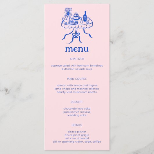 Menu Buffet Whimsical Table Doodle Croquis Moderne PERS (Devant)