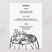 Menu Buffet Whimsical Table Doodle Croquis Moderne PERS (Devant)