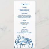Menu Buffet Whimsical Table Doodle Croquis Moderne PERS (Devant)