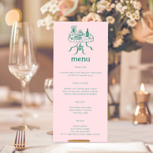 Menu Buffet Whimsical Table Doodle Croquis Moderne PERS