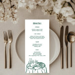 Menu Buffet Whimsical Table Doodle Croquis Moderne PERS<br><div class="desc">Utilisez ces cartes de menu sucrées et fantaisistes pour votre mariage, fête de fiançailles, douche nuptiale ou autre événement. Main dessinée par moi pour toi. Entièrement modifiable, ajoutez votre propre texte ou couleur arrière - plan. Cliquez sur "personnaliser" pour modifier le texte et "modifier la conception" pour modifier les polices,...</div>