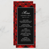 Menu Buffle rouge et noir déposé  (Devant / Derrière)