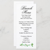 Menu Bufs roses sur Mariage Ivy vert (Devant / Derrière)