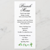 Menu Bufs roses sur Mariage Ivy vert (Devant)