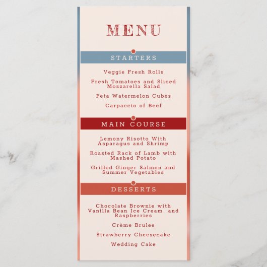 Menu Bulles d'amour : Mariage compact (Devant)