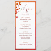 Menu Burange Orange Terracotta Floral (Devant)