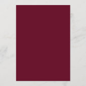 Menu Burgundy Gold Baroque Wedding Reception (Dos)