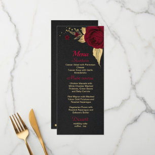 menu burgundy or floral noir