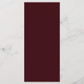 Menu Burgundy Red Elegant Monogram Wedding (Dos)
