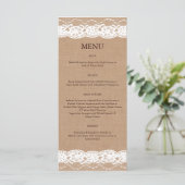 Menu Burlap moyen et dentelle Vintage 2 (Debout devant)
