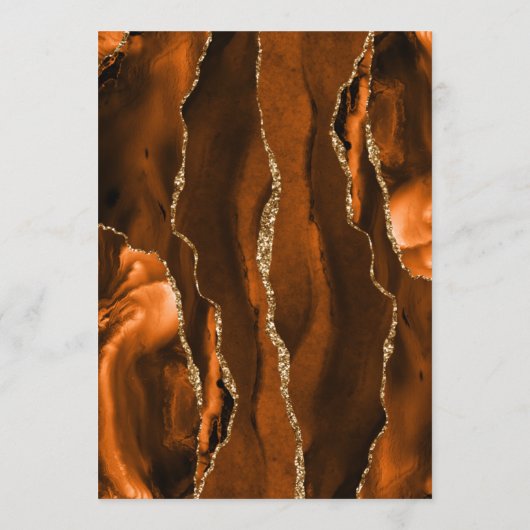 Menu Burnt Orange Agate Green Wedding (Dos)