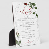 Menu Cabernet Blush Rozen Weddenschappen Fotoplaat (Zijkant)