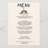 Menu Câble dessiné à la main rétro Quirky Bold Mariage (Devant)