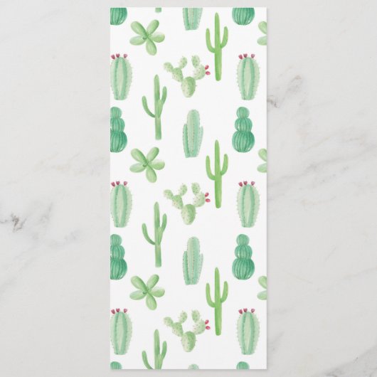 Menu Cactus de nourriture de réception de cactus de (Dos)