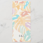 Menu Cactus Tropical Palm Tree Desert Boho Mariage (Dos)