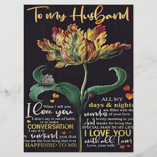Menu Cadeau customisé pour mari | Meilleur cadeau pour (Devant)