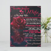 Menu Cadeau Lettre À Ma Femme, Cadeau De Mariage D'amou (Debout devant)