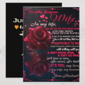 Menu Cadeau Lettre À Ma Femme, Cadeau De Mariage D'amou (Devant / Derrière)