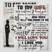 Menu Cadeau Pour Femme | À ma femme belle lettre (Devant / Derrière)