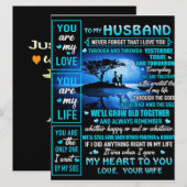 Menu Cadeau pour mon mari, Cadeau d'anniversaire de mar (Devant / Derrière)