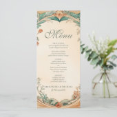 Menu Cadre botanique chaud pour mariage (Debout devant)