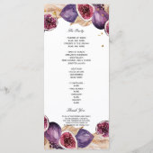 Menu Cadre de beauté Pampas modernes et figues violette (Dos)