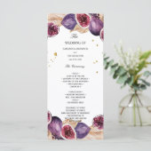 Menu Cadre de beauté Pampas modernes et figues violette (Debout devant)