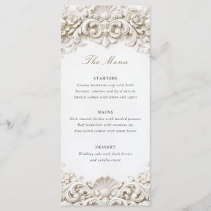 Menu Cadre de mariage baroque élégant et classe