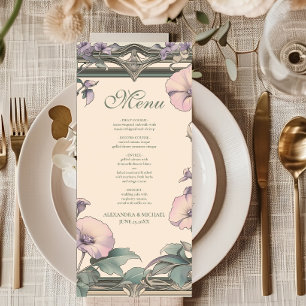 Menu Cadre de mariage lavande poussiéreuse