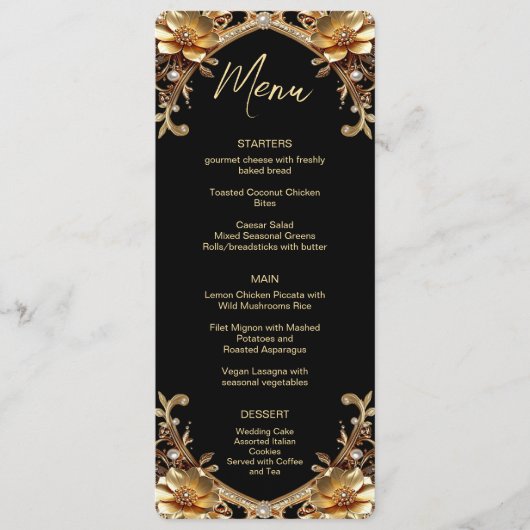 Menu Cadre Doré (Devant)