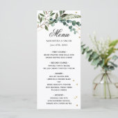 Menu Cadre doré Eucalyptus de verdure aquarelle moderne (Debout devant)