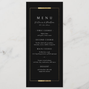 Menu Cadre Elegance Noir Simple Moderne Classique Maria