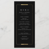 Menu Cadre Elegance Noir Simple Moderne Classique Maria (Devant)